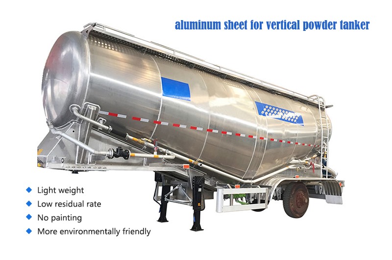 lembaran aluminium untuk tanker bubuk vertikal