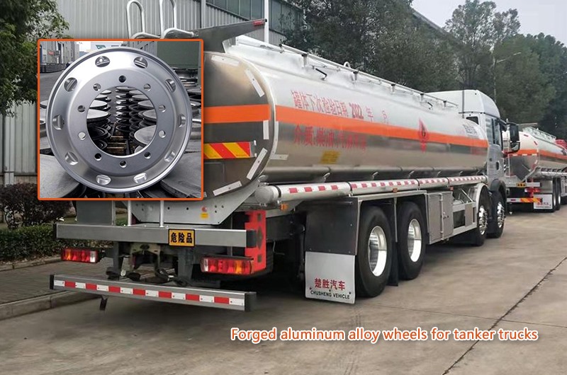 Forged aluminum alloy wheels for tanker trucks